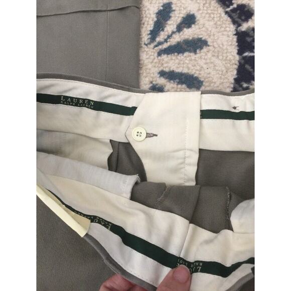 Mens Lauren Ralph Lauren Pants New Olive Wrinkle Resistant 34w X 32l NWT Chinos - Picture 11 of 12